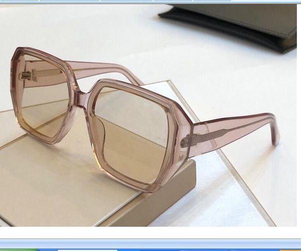 

2020 new designer sunglasses men women transparent width frame polygon glasses luxury sunglasses with box and dastbag, White;black