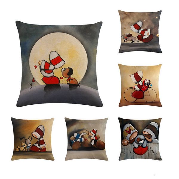 

подушка мультфильм игрушки дизайн белье / хлопок наволочка характер собака рисунок декоративная подушка подушка чехол случай zy480