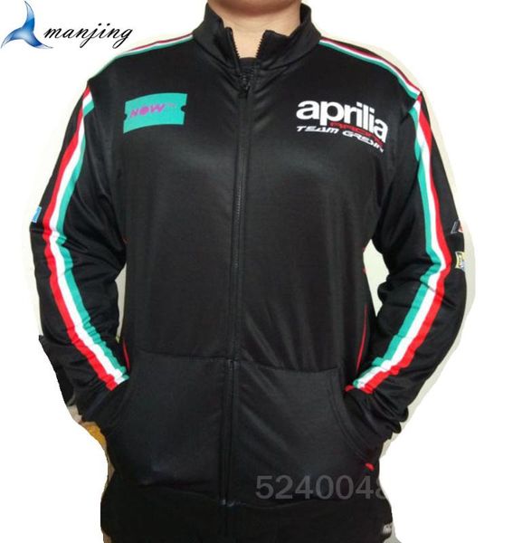 

aprilia motorcycle racing team jacket white lining cross country cloth zipper closure keep warming