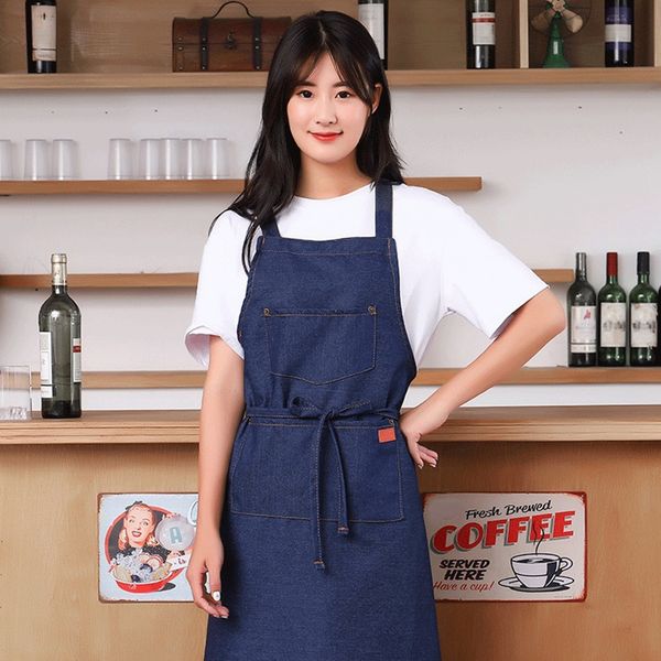 

cotton aprons for women with pocket soft cowboy cleaning apron commercial restaurant home
