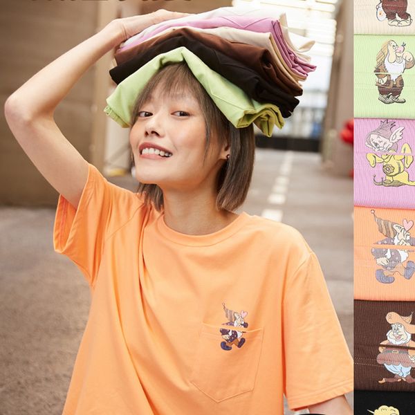 

sam's дерево минималистский стиль женщины печати футболки на лето 2020 весна карманные тройники с коротким рукавом повседневная женщина ежед, White