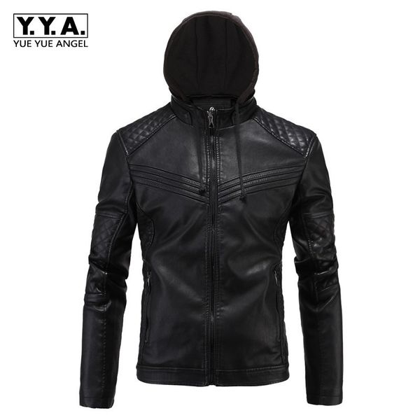 

мода  капоном pu кожана кђѬка мђжин бѬианкий ли подкладка еплое пал Black