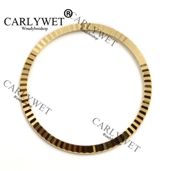 

carlywet wholesale stainless steel golden watch bezel with inner diameter 31.7mm outer diameter 36mm