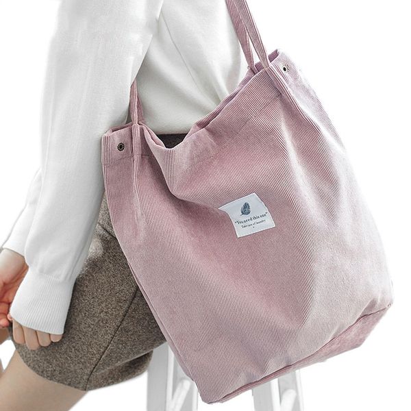 

amarte solid corduroy shoulder bags environmental shopping bag tote package crossbody bags purses casual handbag for women