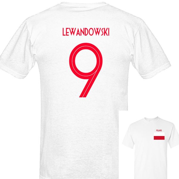 

2018 new russia world match cup poland lewandowski number 9 sporty jersey summer t shirt mens fans footballer goal tee kawaii, White;black