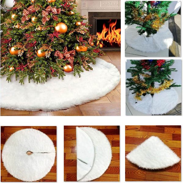

christmas tree skirt decoration white velvet tree skirt ornament merry christmas year party holiday home decorations burlap xmas an2927