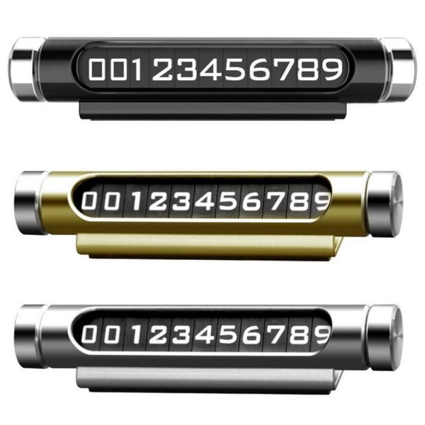 

2019 car luminous parking number plate sticker hidden phone number 3d mobile auto rotary plates interior accessories