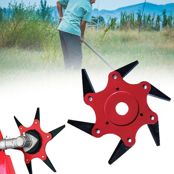 

2019 new 6 teeth brush cutter blade trimmer head trimmer metal blades 65mn lawn mower grass eater head brush cutter tool