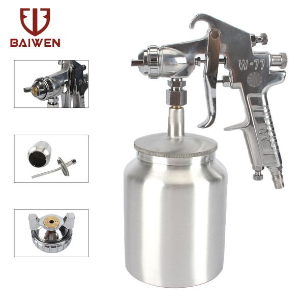 

w-77 professional caliber2.5/3.0/3.5/4.0mm gravity air spay spray gun nozzle for paint gun furniture paint and air 600cc