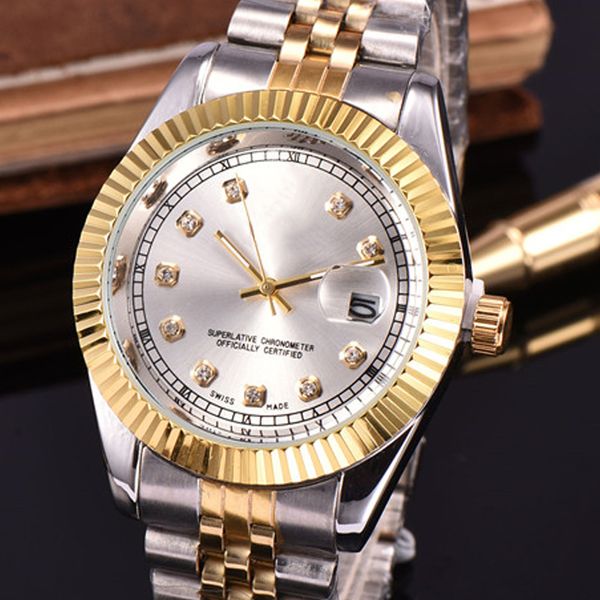 

новые роскошные часы diomand wristwatches модного бренда дизайнерские часы для мужчин цепочка из нержавеющей стали orologio di lusso, Slivery;brown