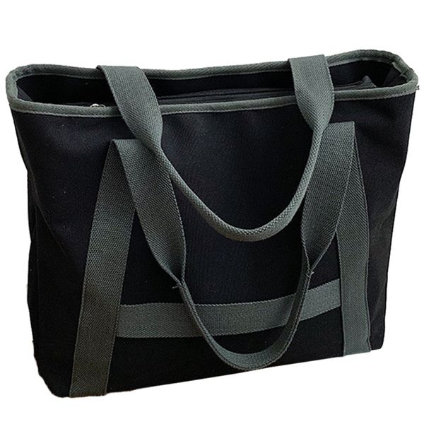 

jhd-new women's bag european and american fashion personality canvas bag tide simple shoulder large capacity handbag