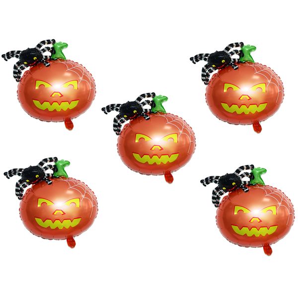 

5x balloon creative aluminum foil pumpkin monster party supply for halloween