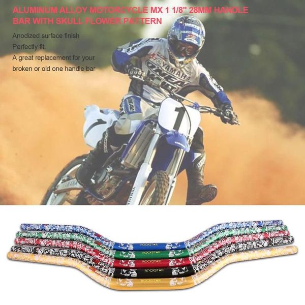 

алюминиевый сплав mx 1 1/8 дюйма 28 мм ручка жирный бар с черепом цветочный узор