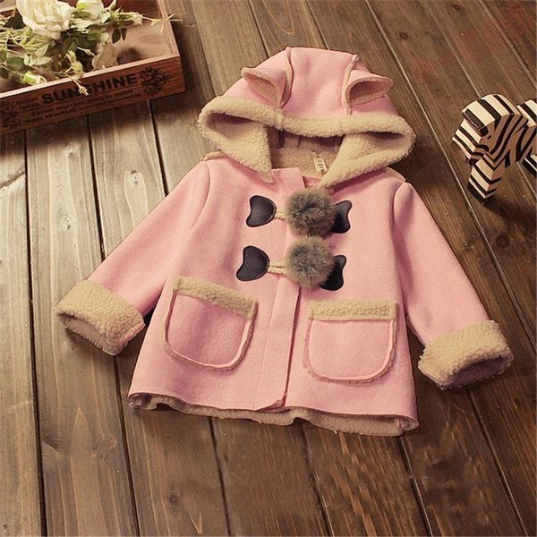 

bibicola baby girls jacket autumn winter toddler faux leather hoodies for girls infant casual coat warm outerwear newnorn baby, Blue;gray