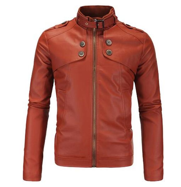 

new motorcycle jackets men vintage retro pu leather jacket racing biker punk classical faux leather windproof moto jacket