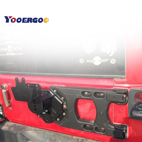 

carrier and adjustable spare tire assembly kit j152 for jk wrangler 2007-2016 aluminum bracket