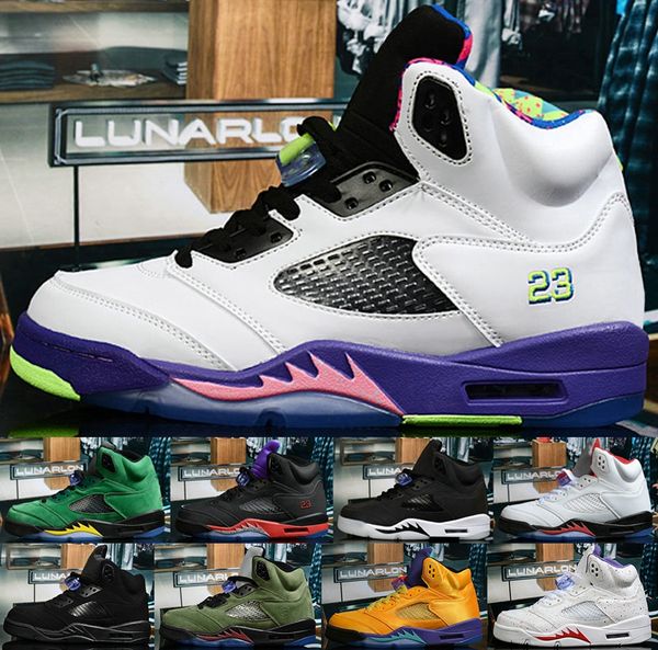 

jumpman 5 5s mens basketball shoes 3 black metallic 3m reflect white grape black grape men oreo red suede baskets sports sneakers