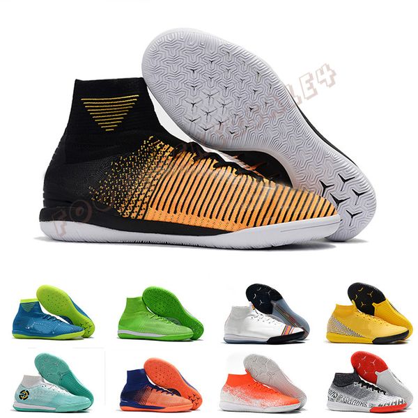 

designer indoor superfly mercurial cr7 football boots ic tf high mens soccer cleats shoes man athletic trainers shoes sneakers us 6.5-11, White;red