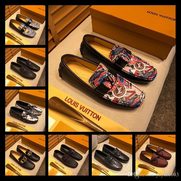 

iduzi designers leather dress shoes fashion man pointed toe casual wedding party oxfords mens lace-up business flats, Black