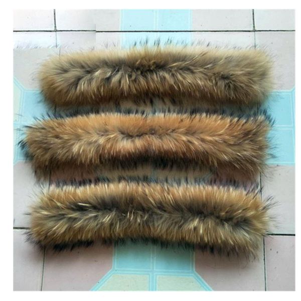 

100% natural fur collar real raccoon fur women scarves winter coat female neck cap long warm genuine scarf 50cm zxx55