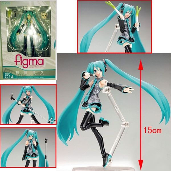 

surwish 15см подвижные аниме фигурку hatsune miku модель игрушки куклы игрушка - синий t200117