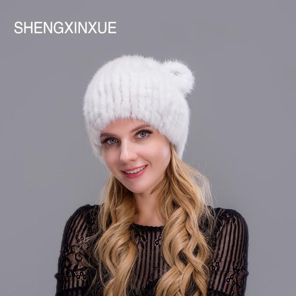 

shengxinxue real hats for women 2018 winter girls hat, Blue;gray