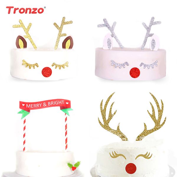 

tronzo merry christmas reindeer cake ers christmas decorations for home 2019 natal xmas decoration cake er navidad decor