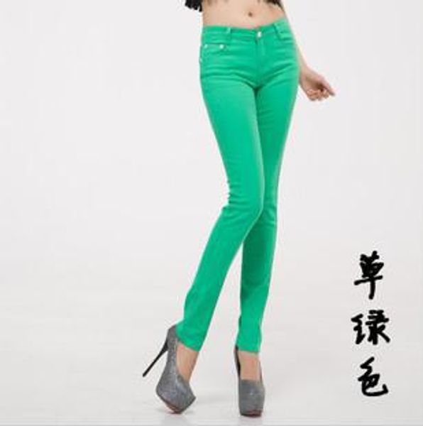 

women large size stretch jeans, 21 colors, size 25-31 wholesale, Blue