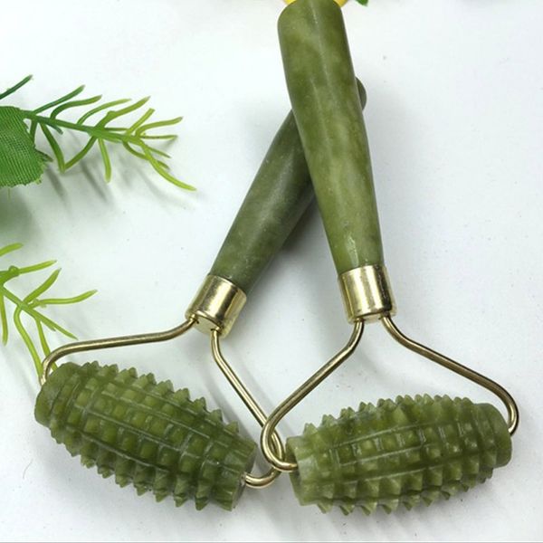 

anti aging artificial jade thin face massage stick roller facial beauty tool double head facial massage slimming body