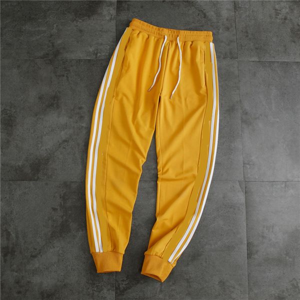 

mens designer new joggers casual trousers hip-hop pants fashion brand sweatpants stripes panalled pencil jogger pants plus 8color k50-5h, Black