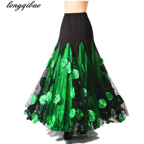 

свинг латинская юбка для бальных танцев квадратные танцы блестки платья блестки современная социальная танцевальная юбка национальный станда, Black;red