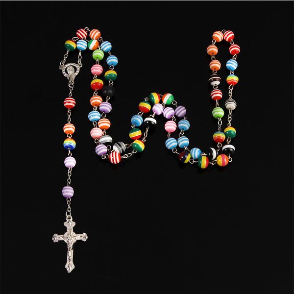 

24 pieces wholesale/catholic virgin mary center necklace, imitation pearl necklace rosary blessing jewelry, Silver