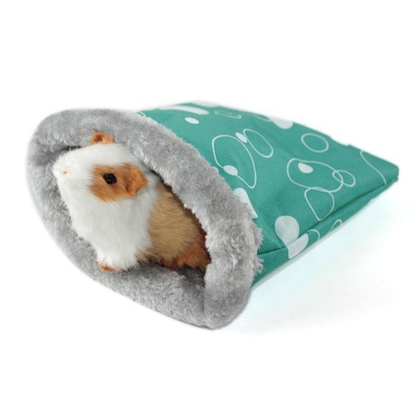

warm plush hamster bed house soft guinea pig bed rat nest small animals mouse sleeping bag cavie hamster cage house accessories