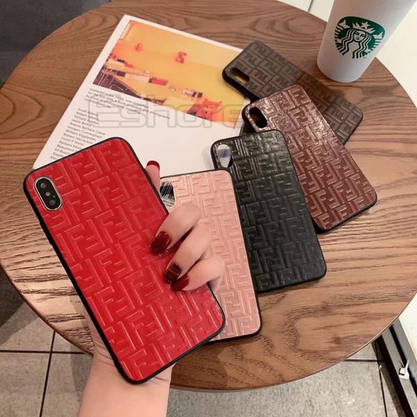 

Полная защита тела телефона чехол для IPhone 11 11Pro X Xs Max ХГ 8 7 Plus 8Plus 7Plus Рельефный дизайн Мода кожи Shell Обложка буквы английского алфавита