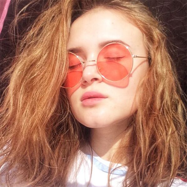 

2019 new women men round sunglasses steampunk shades multicolor ocean mirror lens goggles designer vintage sun glasses uv400, White;black