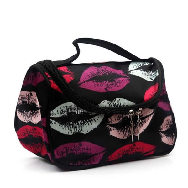 

fashion women lips cosmetic bag large waterproof travel lady makeup bag toiletry organizer makeup cases trousse maquillage