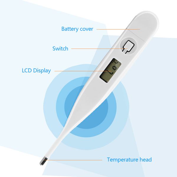 

digital baby thermometer child body digital lcd thermometer measurement baby temperature monitor dropshipping, Black;white