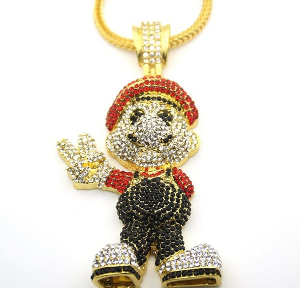 

blockbuster european and american fashion hip-hop game theme necklace animation cartoon characters super boutique pendant jewelry, Silver
