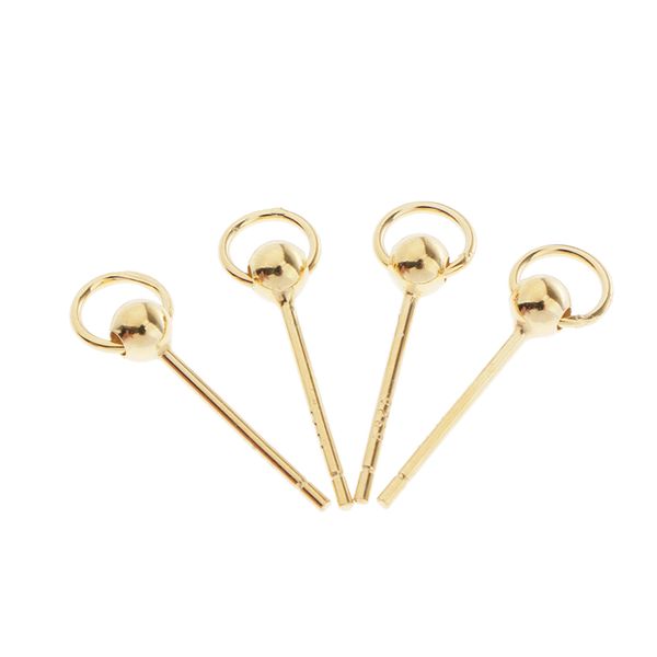

1 pair women round ball earrings charm ear studs dating wedding jewelry, Golden