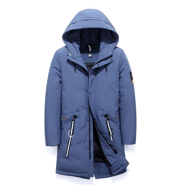 

2019 new fashion long down jacket for men & women 90% white duck down thick warm men's winter jackets hooded coat couples, Black
