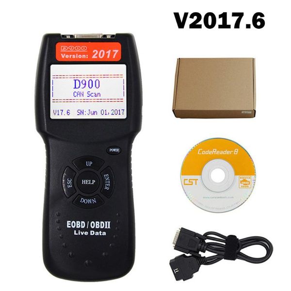 

d900 code scanner v2017.6 obd2 eobd live data fault code reader scanner diagnostic tool suitable for almost all cars after 1996