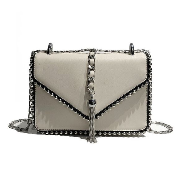 

New Rivet Single Shoulder Bag Version Chain Fashion Crossbody Small Square Bag PH-CFY20060412