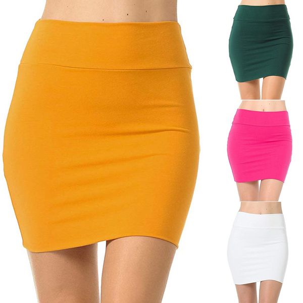 

2019 fashion women skirts summer plus size mini pencil skirt female suede split skirts jupe femme faldas mujer, Black
