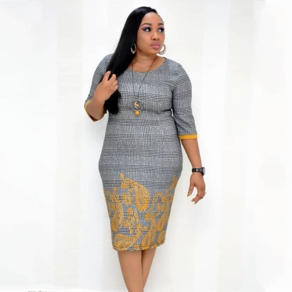 

3xl 4xl plus size african dresses for women dashiki midi dresses bazin riche traditional african clothing pencil dress, Red