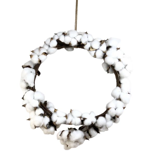 

christmas cotton wreath vintage fluffy flower wreath door handmade christmas hanging xmas decor 2020 new