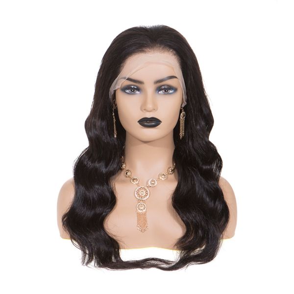 

sevengirls brazilian preplucked lace front human hair wigs natural color wet and wavy virgin hair wigs for women ing, Black;brown