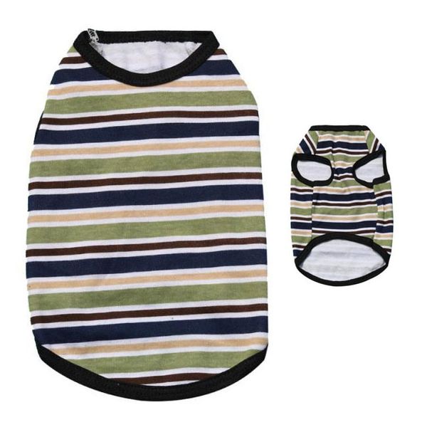 

fashion dog cat pet puppy t-shirt pet clothes shirt dog coat costume dress(black dark green edge s) navy dog apparel