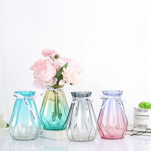 

creative deskflower glass vase origami flower arranging green plants hydroponic device nordic vase decoration home flower vase
