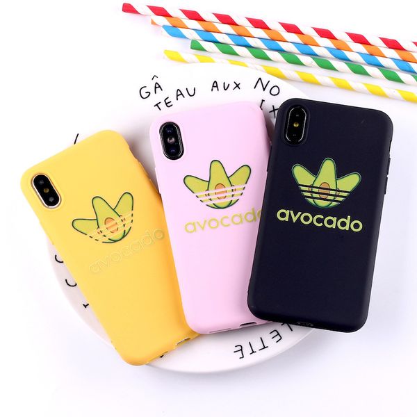 

luxury designer phone case funny gussi and avocado design for iphone 5 6 7 8 plus x xr xs 11 pro max phone case new arrival