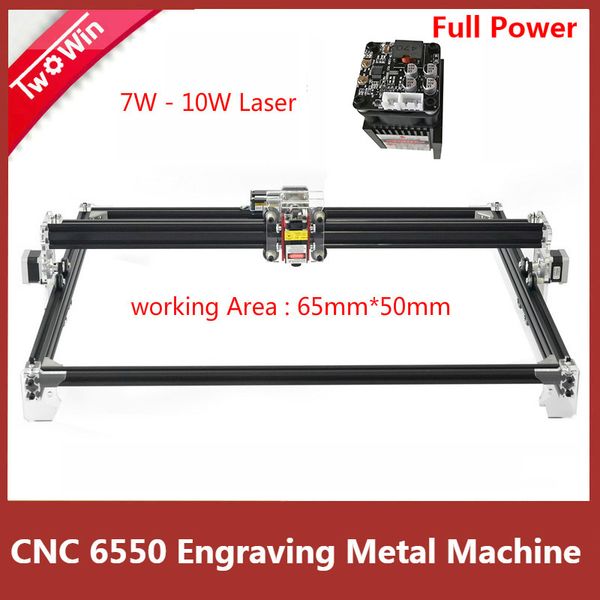 

cnc 6550 laser engraving metal machine 7w - 10w full power laser engraver big working area 65*50cm with adjustable power
